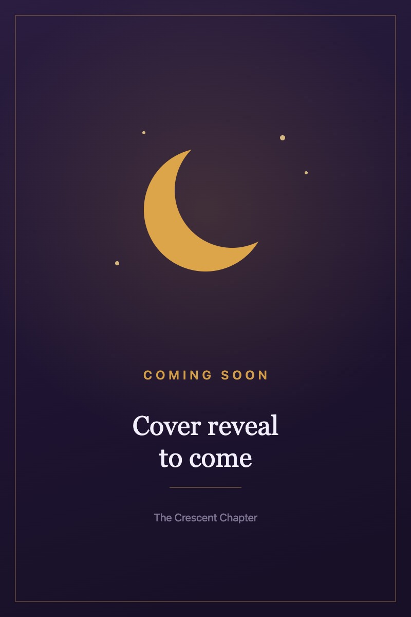 Coming soon book announcement placeholder